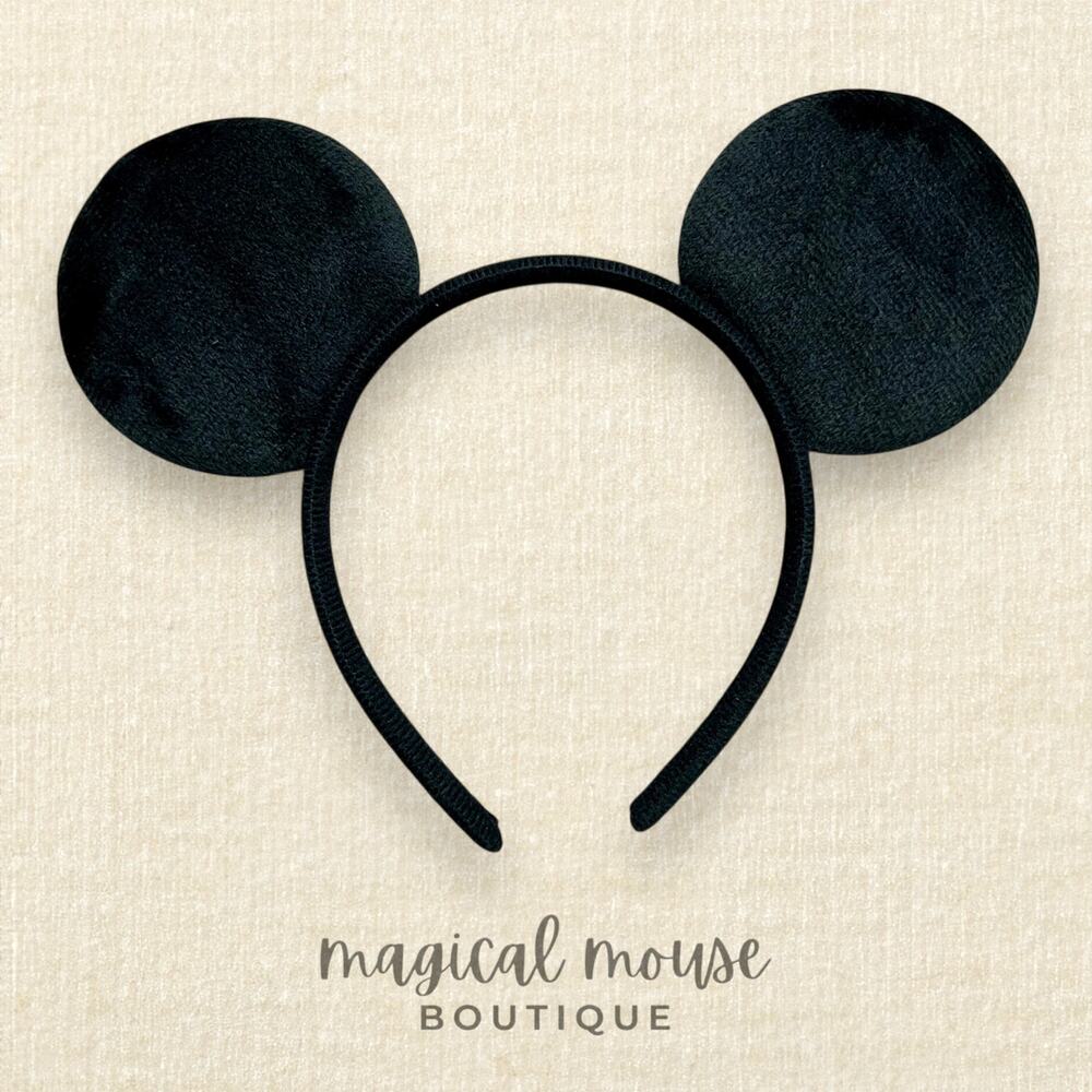 Black Velvet Bow-Free Minnie Ears | Disney-Inspired Mouse Ears